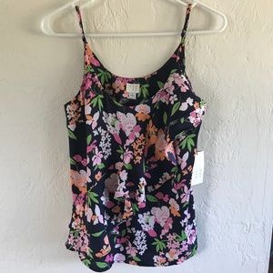 NWT Floral Spaghetti Strap Top